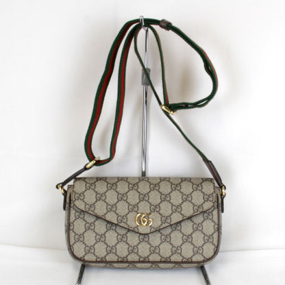 Gucci Mini Shoulder Bag GG Supreme Canvas Brown