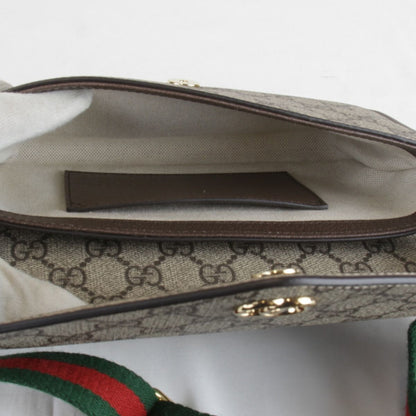 Gucci Mini Shoulder Bag GG Supreme Canvas Brown — view 7