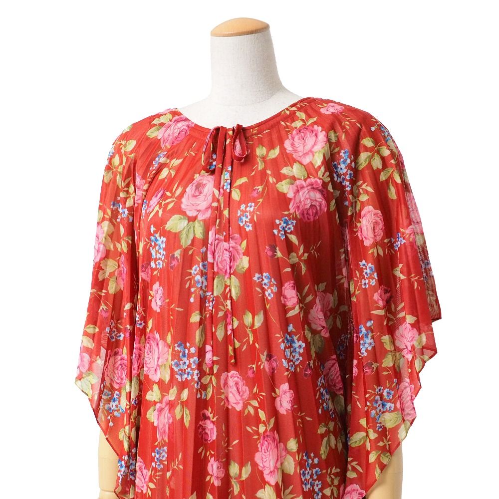 Balenciaga Dress 34 Pleated Flower Pattern — view 3