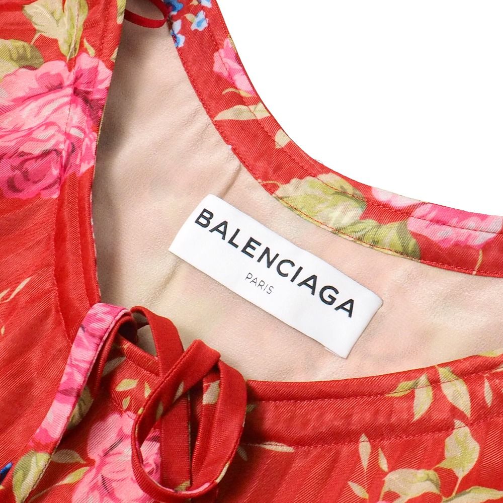 Balenciaga Dress 34 Pleated Flower Pattern — view 5