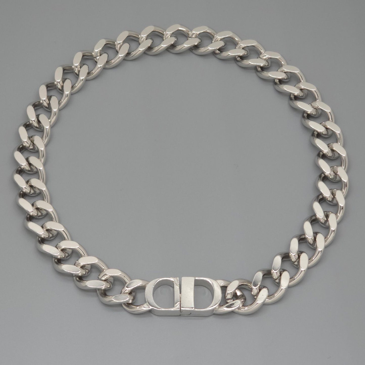 Dior CD Icon Chain Link Necklace 46 cm Silver — view 2