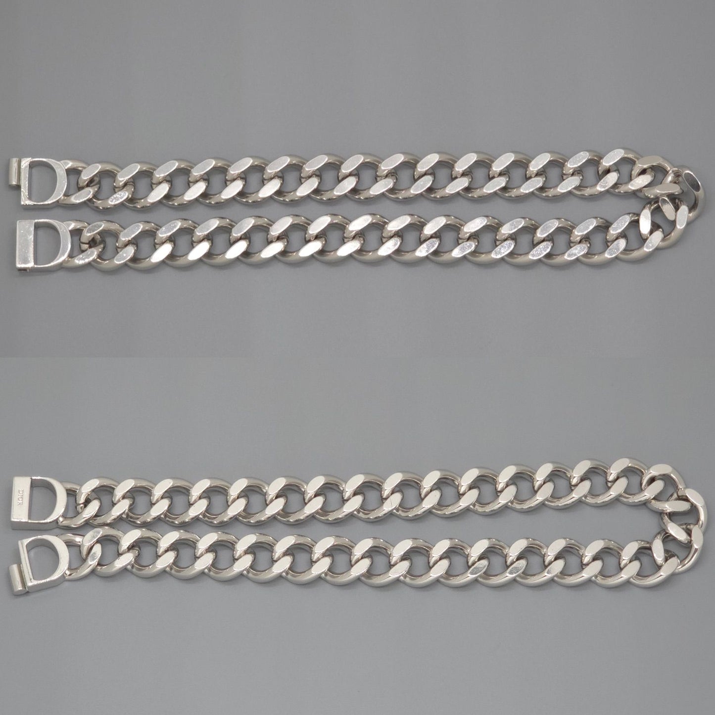 Dior CD Icon Chain Link Necklace 46 cm Silver — view 3