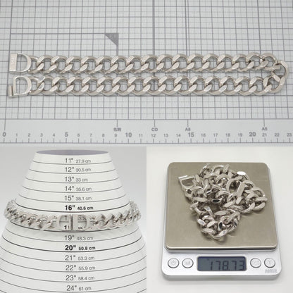 Dior CD Icon Chain Link Necklace 46 cm Silver — view 8