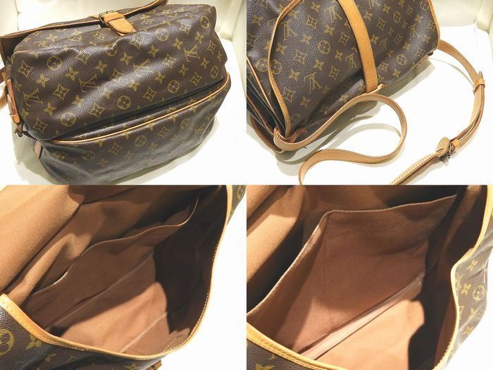 Louis Vuitton Saumur 35 Shoulder Bag Monogram Crossbody Brown — view 4