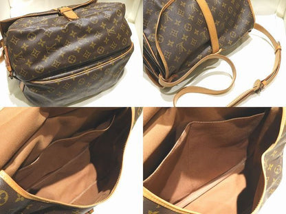 Louis Vuitton Saumur 35 Shoulder Bag Monogram Crossbody Brown — view 4