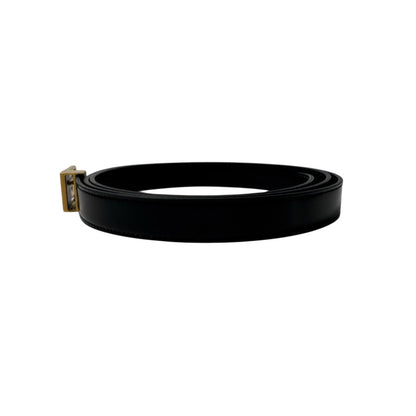 Saint Laurent YSL Yves Push Pin Buckle Belt 100 Shiny Leather — view 3