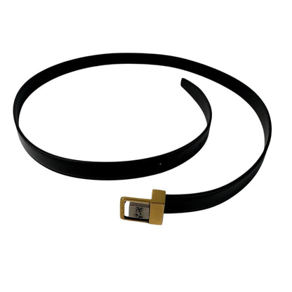 Saint Laurent YSL Yves Push Pin Buckle Belt 100 Shiny Leather — view 6
