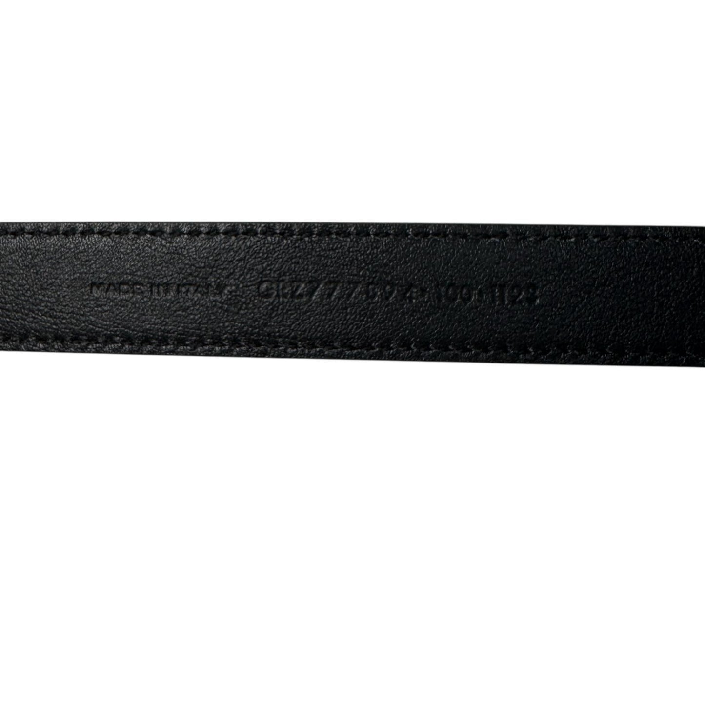 Saint Laurent YSL Yves Push Pin Buckle Belt 100 Shiny Leather — view 7