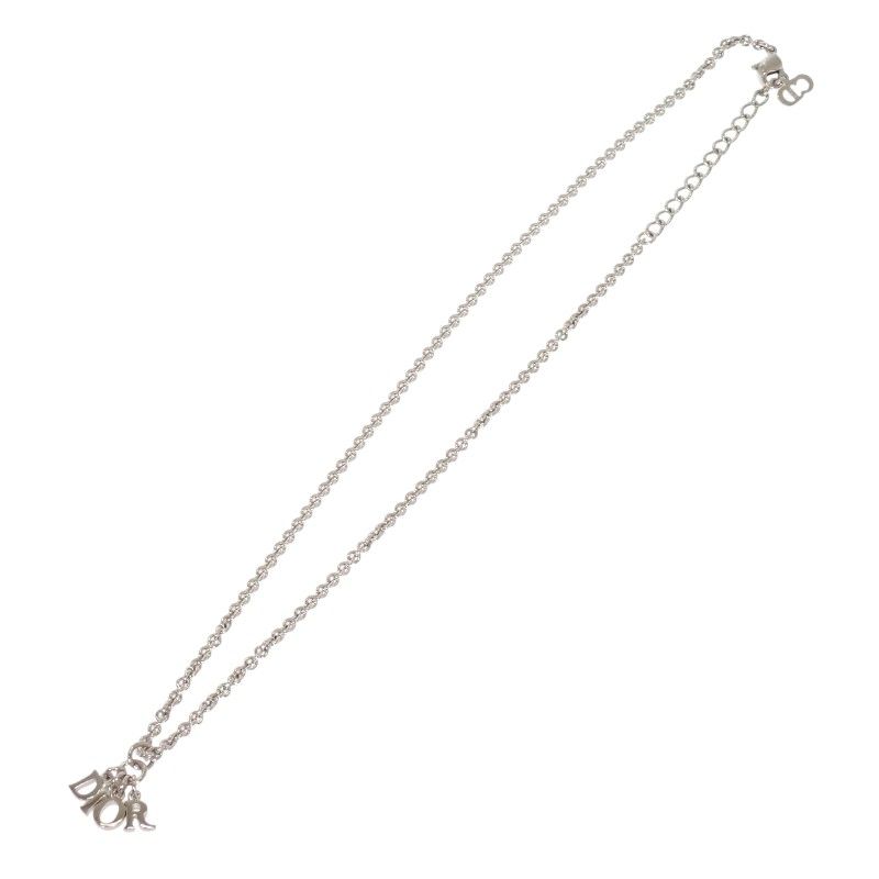 Dior Logo Pendant Necklace Metal Silver Available — view 7