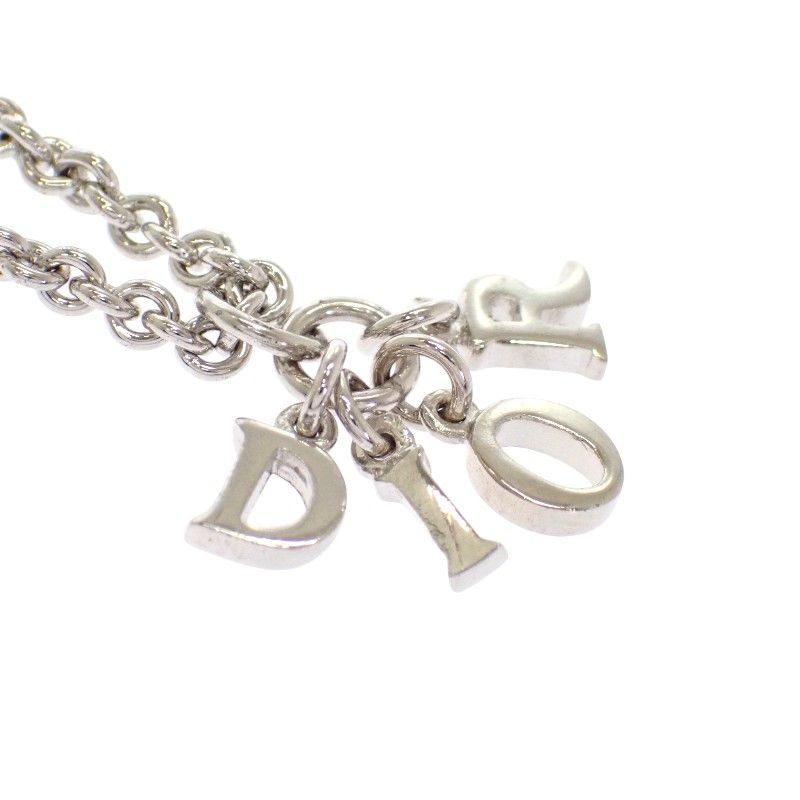 Dior Logo Pendant Necklace Metal Silver Available — view 5