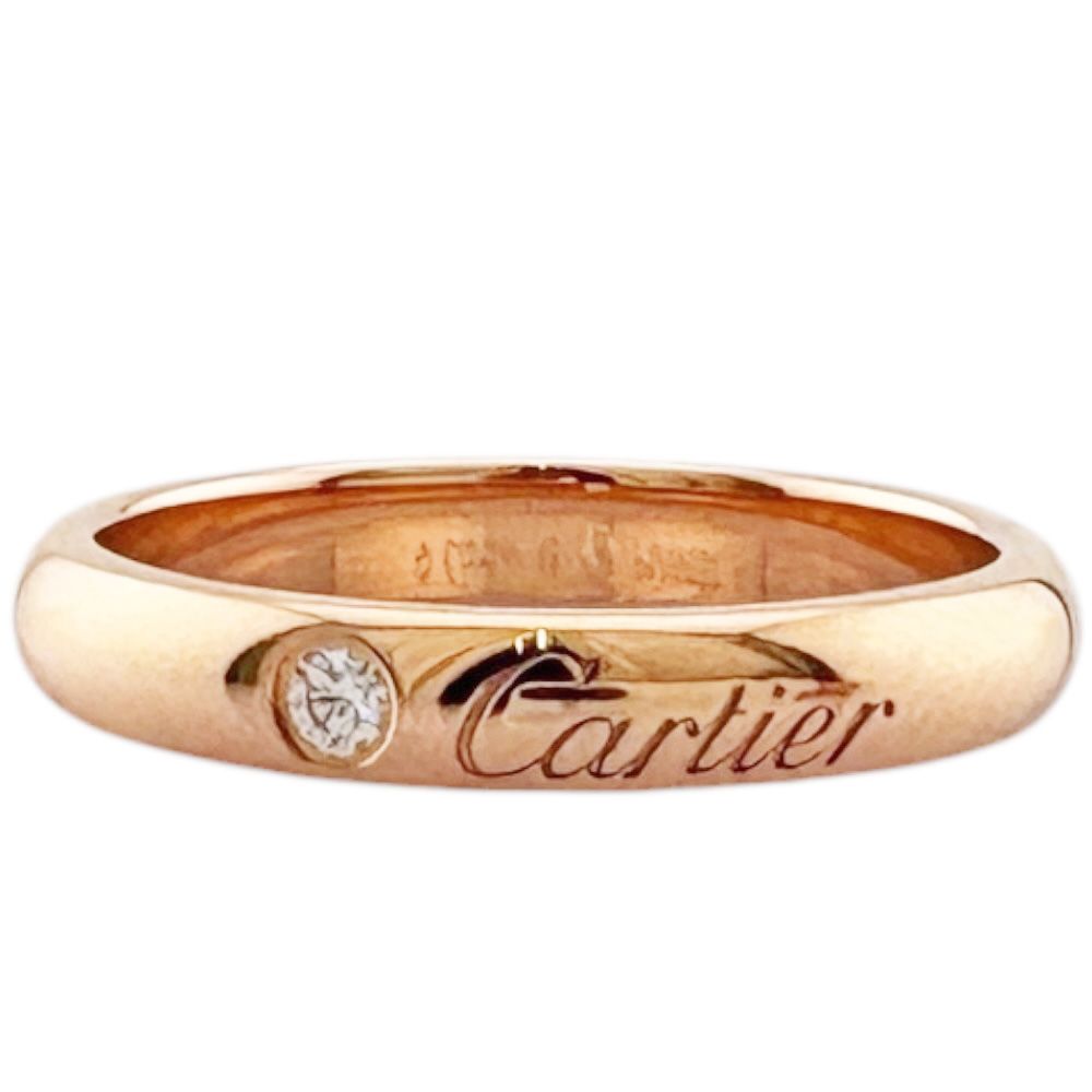 Cartier C Wedding Ring 18k Gold Diamond — view 3