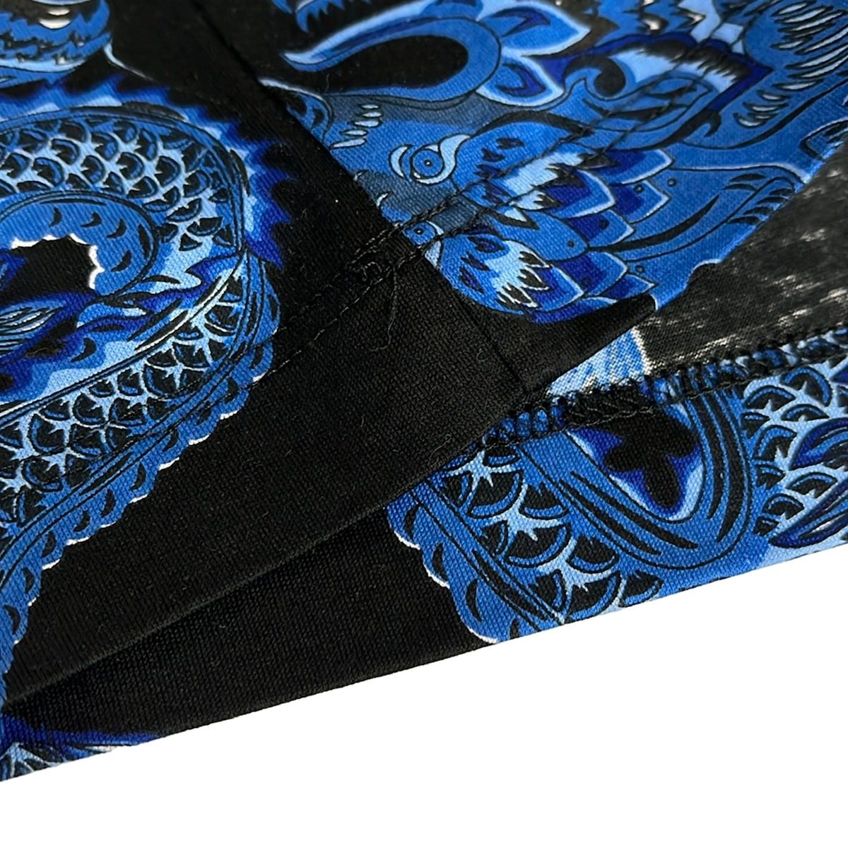 Versace Short Sleeve T-Shirt M Black Blue Multi Crew Neck Dragon — view 6