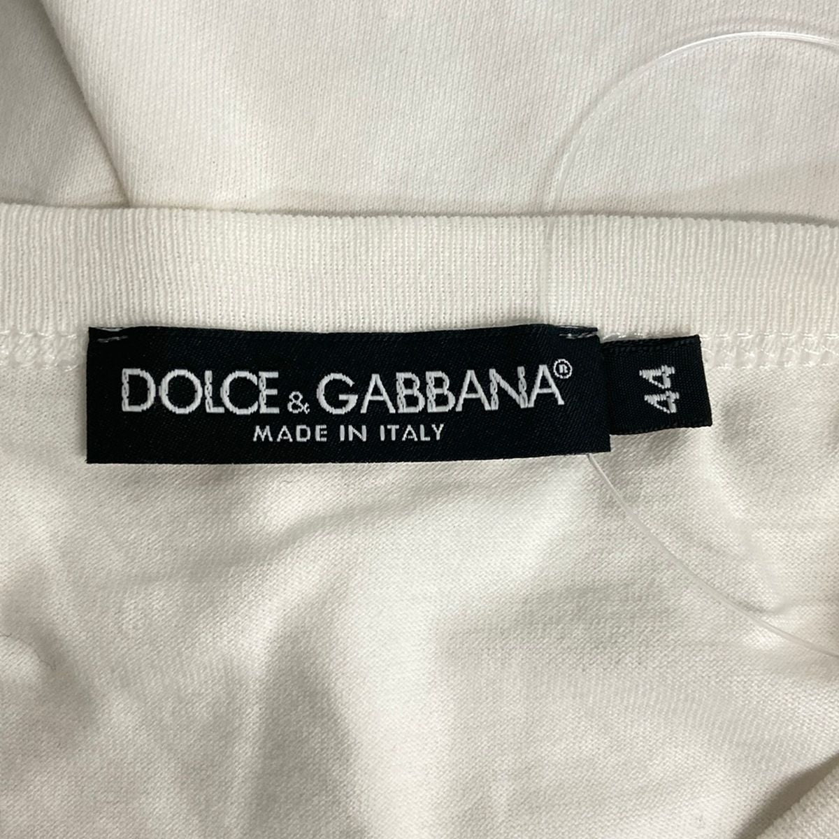 Dolce & Gabbana Short Sleeve T-Shirt 44 S White Multi Crew Neck Patch — view 3