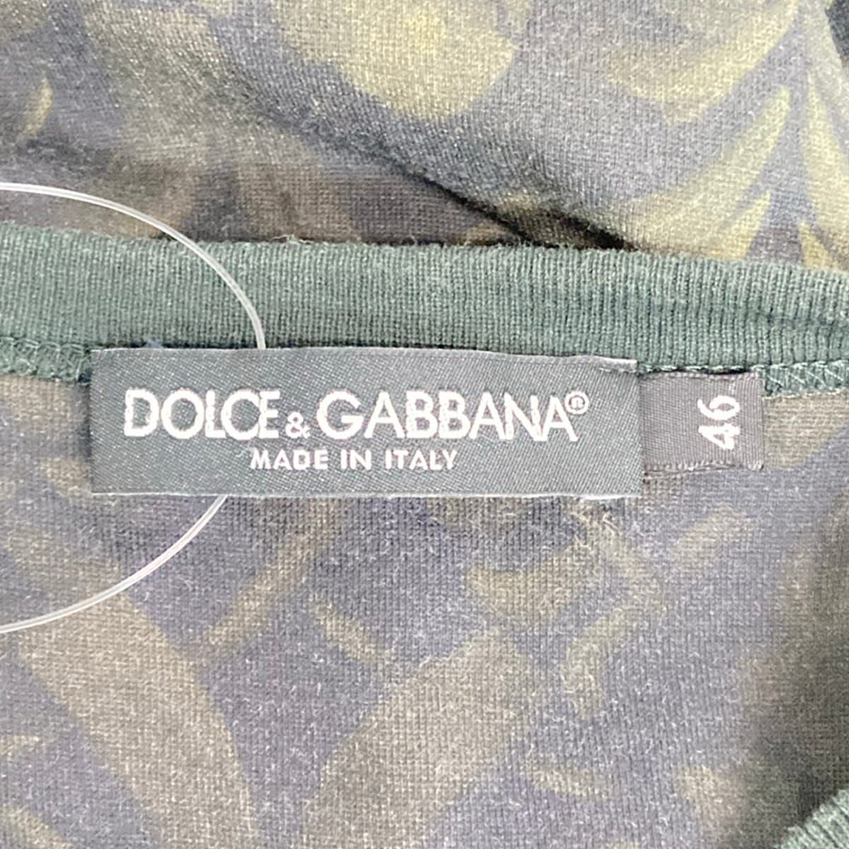 Dolce & Gabbana Short Sleeve T-Shirt 46 S Black Dark Green Multi Crew Neck Lion — view 3