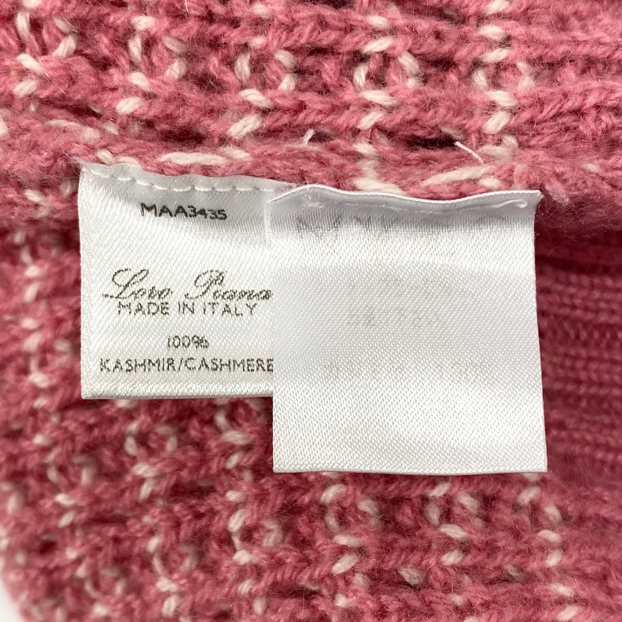 Loro Piana E1 Cashmere Knit Sweater Neck 40 Sizes Pink White — view 9