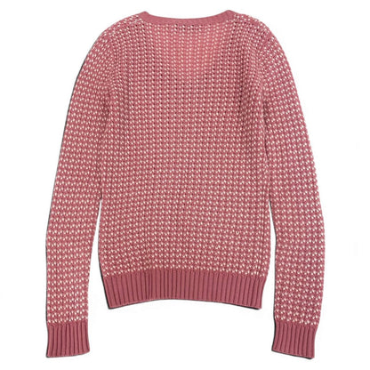 Loro Piana E1 Cashmere Knit Sweater Neck 40 Sizes Pink White — view 3