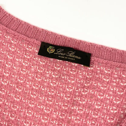 Loro Piana E1 Cashmere Knit Sweater Neck 40 Sizes Pink White — view 8