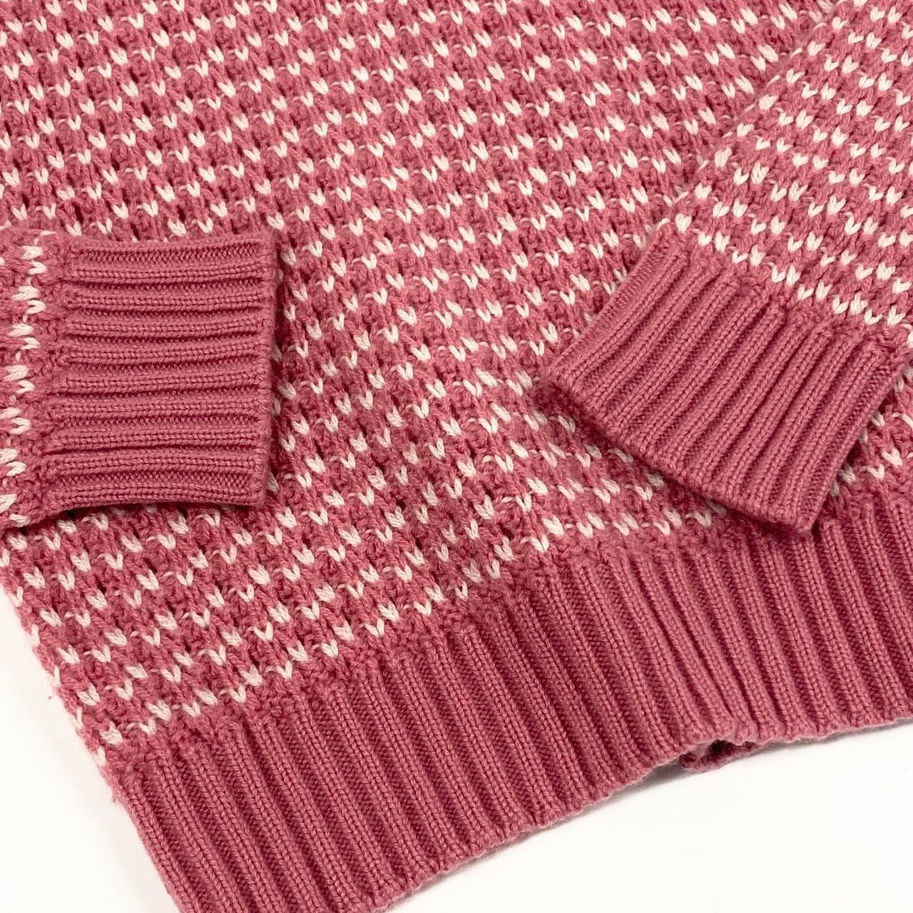 Loro Piana E1 Cashmere Knit Sweater Neck 40 Sizes Pink White — view 6