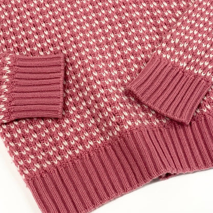Loro Piana E1 Cashmere Knit Sweater Neck 40 Sizes Pink White — view 6