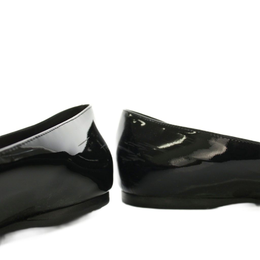 Miu Miu Miu Loafers Flat Shoes Enamel 38 Black YM — view 6