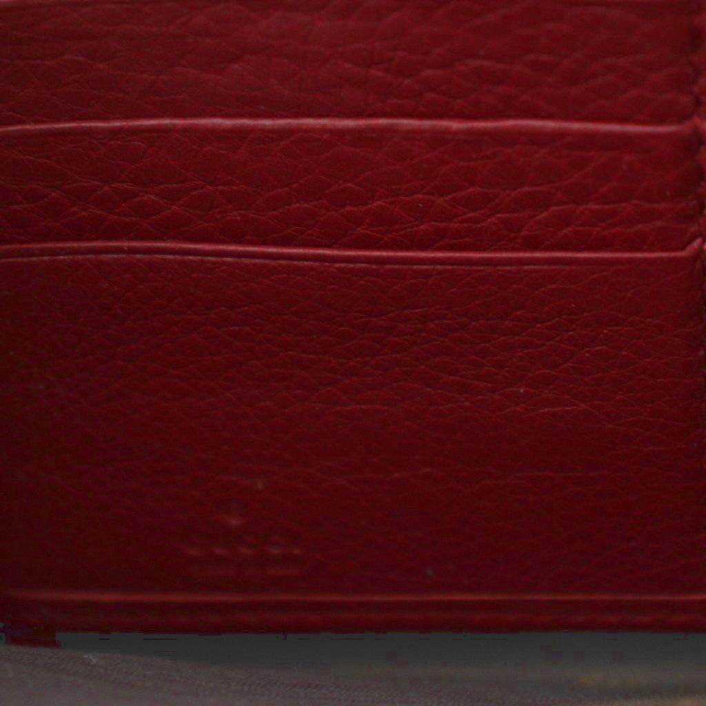 Gucci Soho Wallet Zip Around Logo Studs Leather Bordeaux YM — view 6