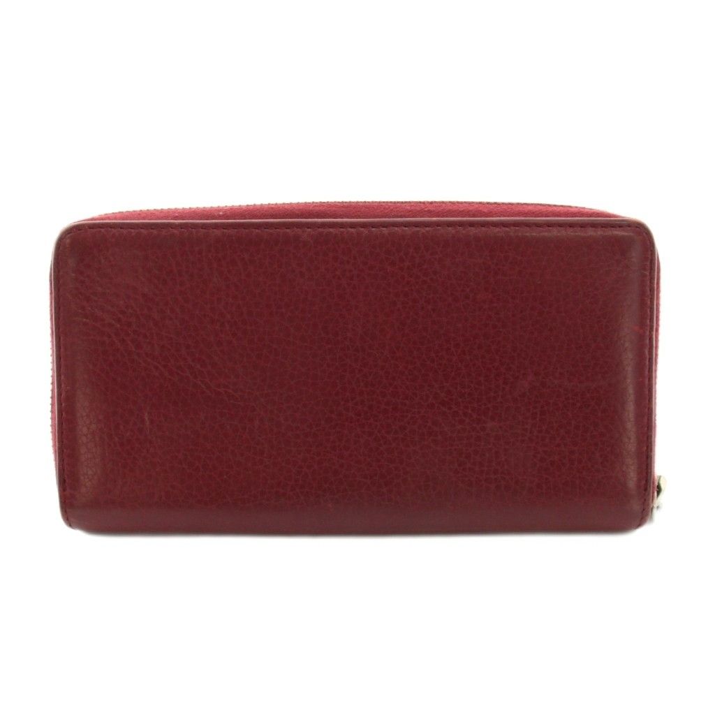 Gucci Soho Wallet Zip Around Logo Studs Leather Bordeaux YM — view 2