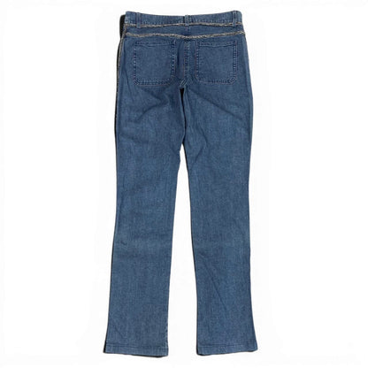 Chanel E1 Tweed Chain Trim Skinny Denim 36 Indigo See Image Jeans — view 3