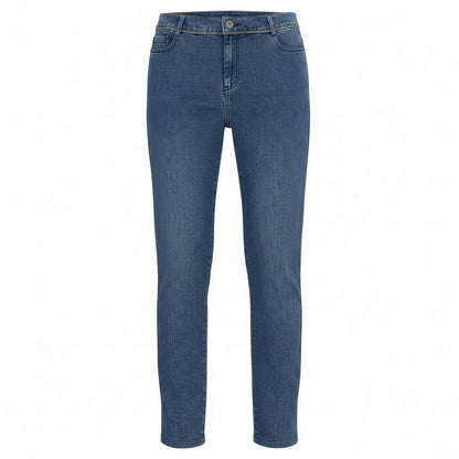 Chanel E1 Tweed Chain Trim Skinny Denim 36 Indigo See Image Jeans