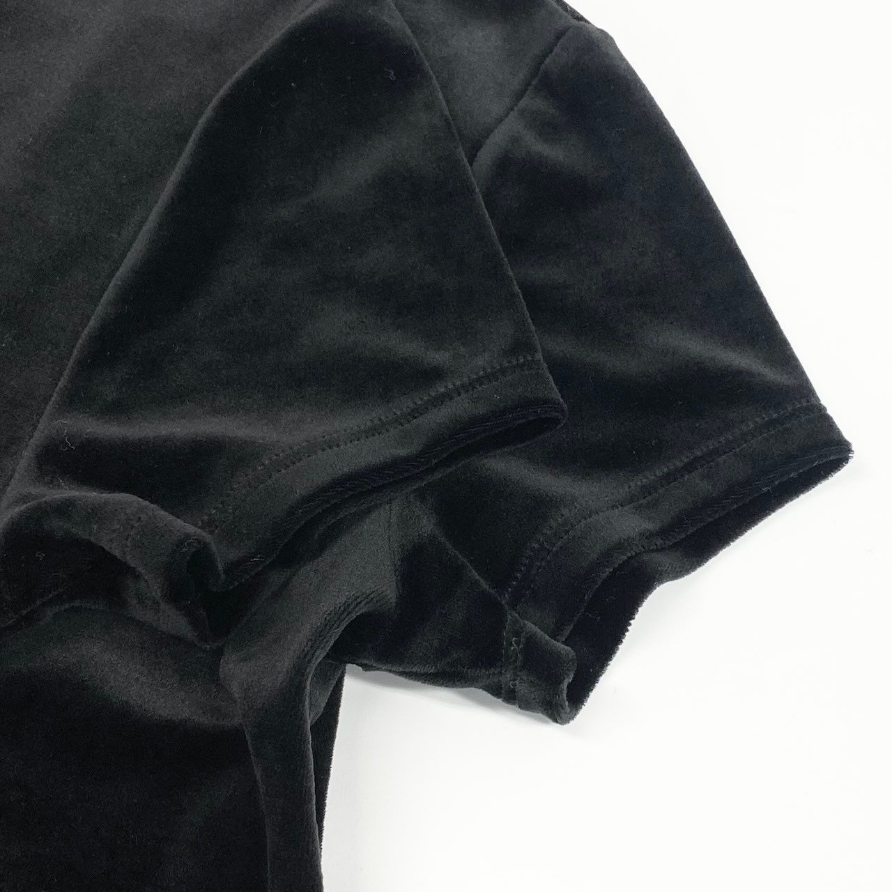Gucci E1 Short Sleeve Velour a Dos Dress S Black — view 7