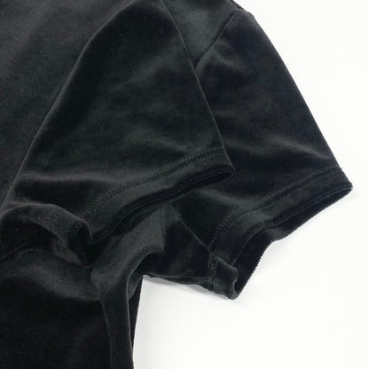Gucci E1 Short Sleeve Velour a Dos Dress S Black — view 7