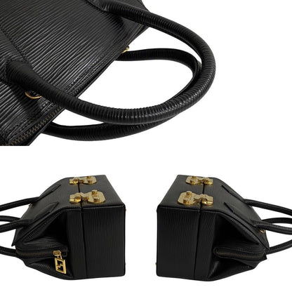Fendi Logo Epi Leather 2-Way Vanity Makeup Box Shoulder Bag Black — view 7