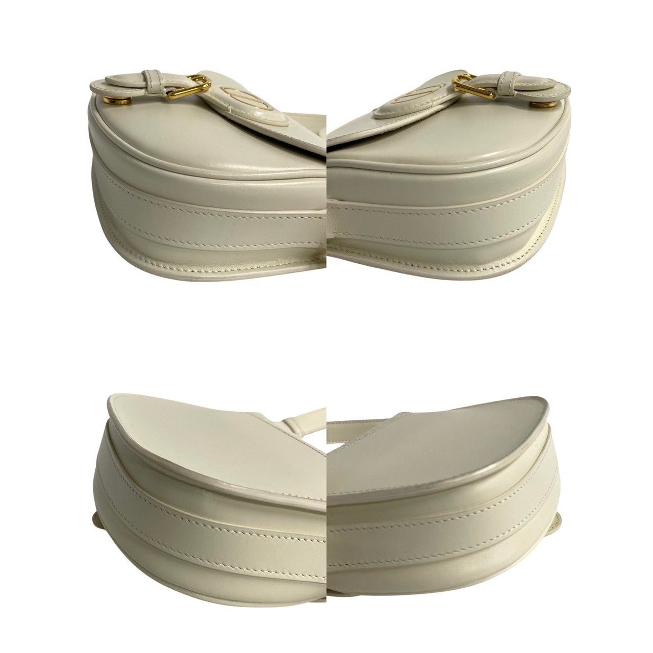 Dior Bobbi Small CD Logo Box Calf Leather Shoulder Bag White — view 7