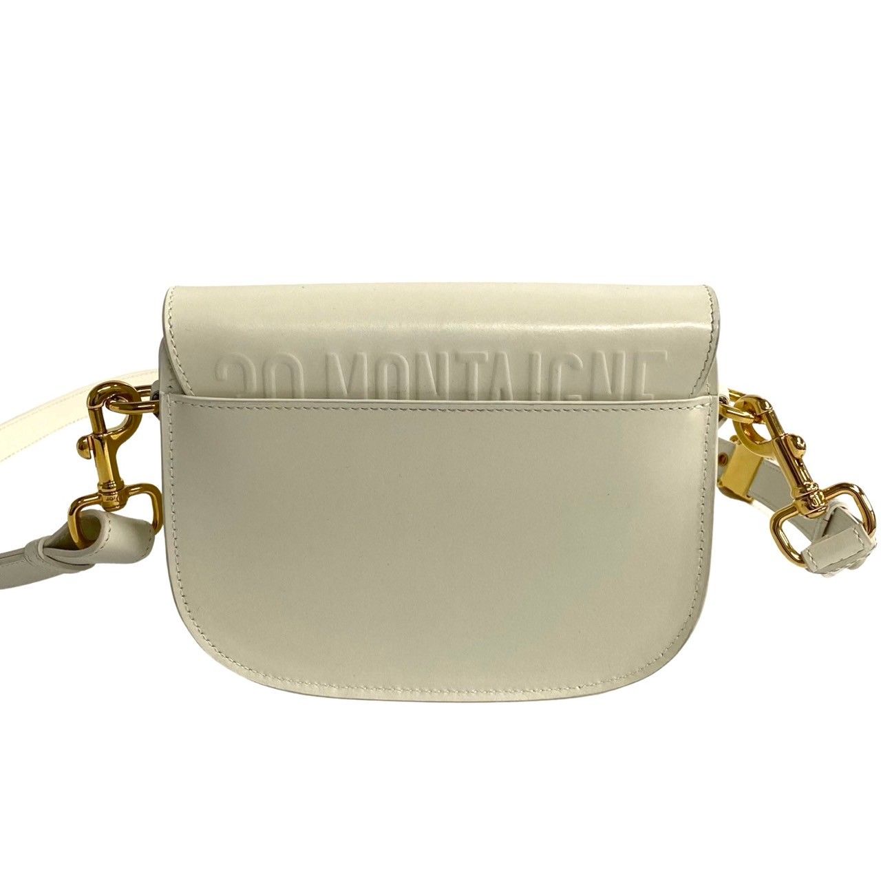 Dior Bobbi Small CD Logo Box Calf Leather Shoulder Bag White — view 4