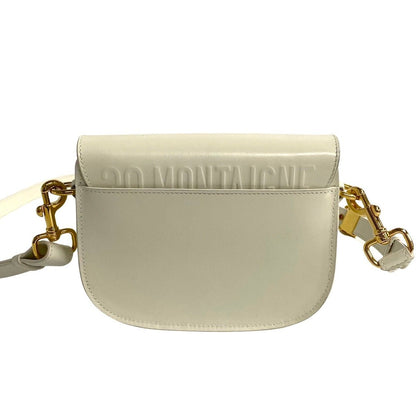 Dior Bobbi Small CD Logo Box Calf Leather Shoulder Bag White — view 4