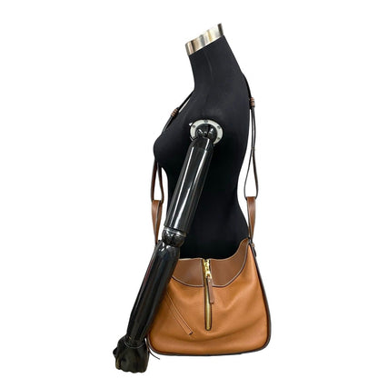Loewe Hammock Small Anagram Logo Leather Shoulder Bag Brown — view 2