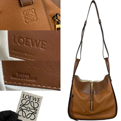 Loewe Hammock Small Anagram Logo Leather Shoulder Bag Brown — view 4