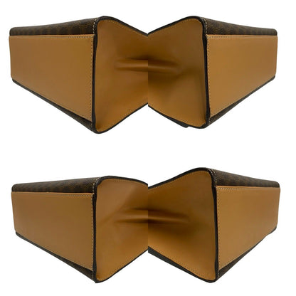 Celine Macadam Blason Pattern Logo Ring Leather 2-Way Shoulder Bag Brown — view 7