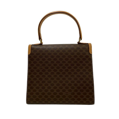 Celine Macadam Blason Pattern Logo Ring Leather 2-Way Shoulder Bag Brown — view 4