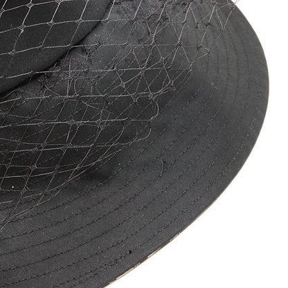 Dior Teddy-d Wide Brim Bob Hat with Bale Cotton Blend Hat 56 Black — view 4