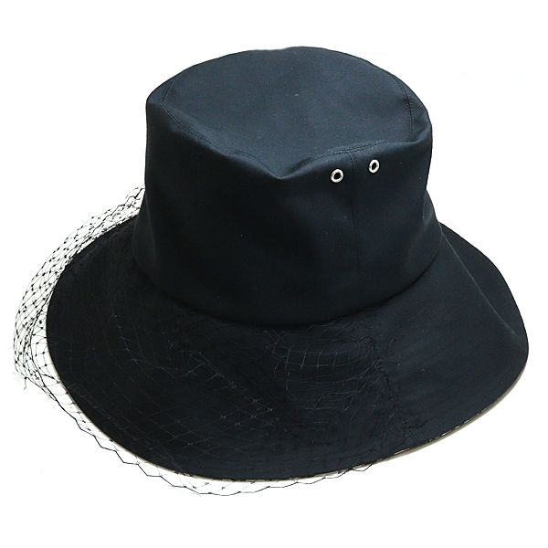 Dior Teddy-d Wide Brim Bob Hat with Bale Cotton Blend Hat 56 Black