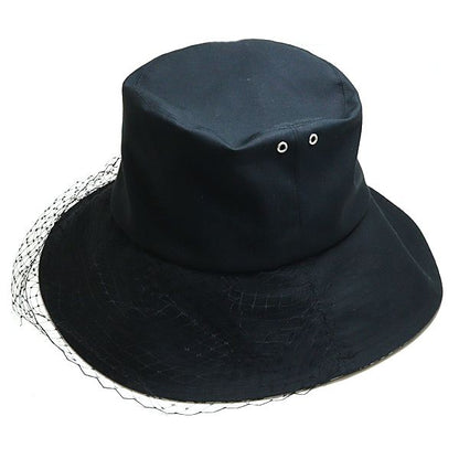 Dior Teddy-d Wide Brim Bob Hat with Bale Cotton Blend Hat 56 Black