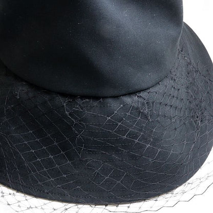 Dior Teddy-d Wide Brim Bob Hat with Bale Cotton Blend Hat 56 Black — view 5