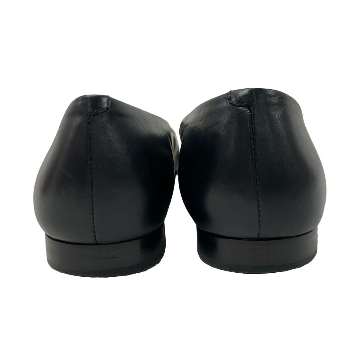 Hermes Flat Shoes 36 Black Embossed Exlibris Leather — view 3