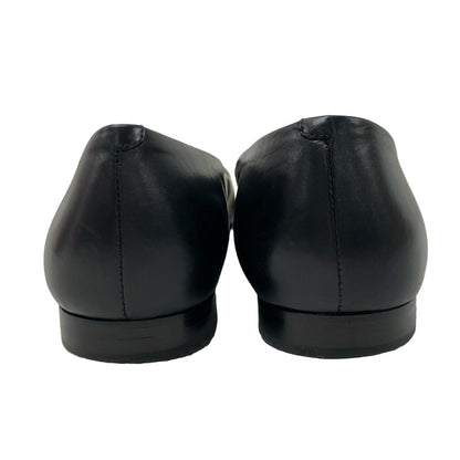 Hermes Flat Shoes 36 Black Embossed Exlibris Leather — view 3