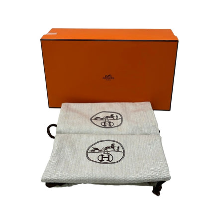 Hermes Flat Shoes 36 Black Embossed Exlibris Leather — view 7
