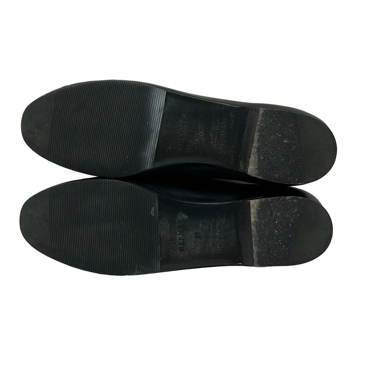 Hermes Flat Shoes 36 Black Embossed Exlibris Leather — view 4