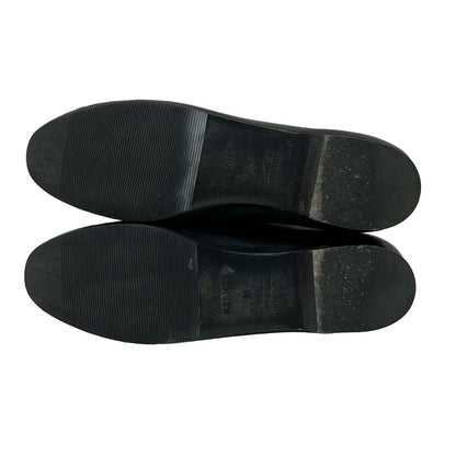 Hermes Flat Shoes 36 Black Embossed Exlibris Leather — view 4