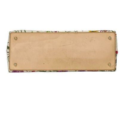 Gucci Tote Flora Bamboo Ivory Dark Green Multi Leather — view 6