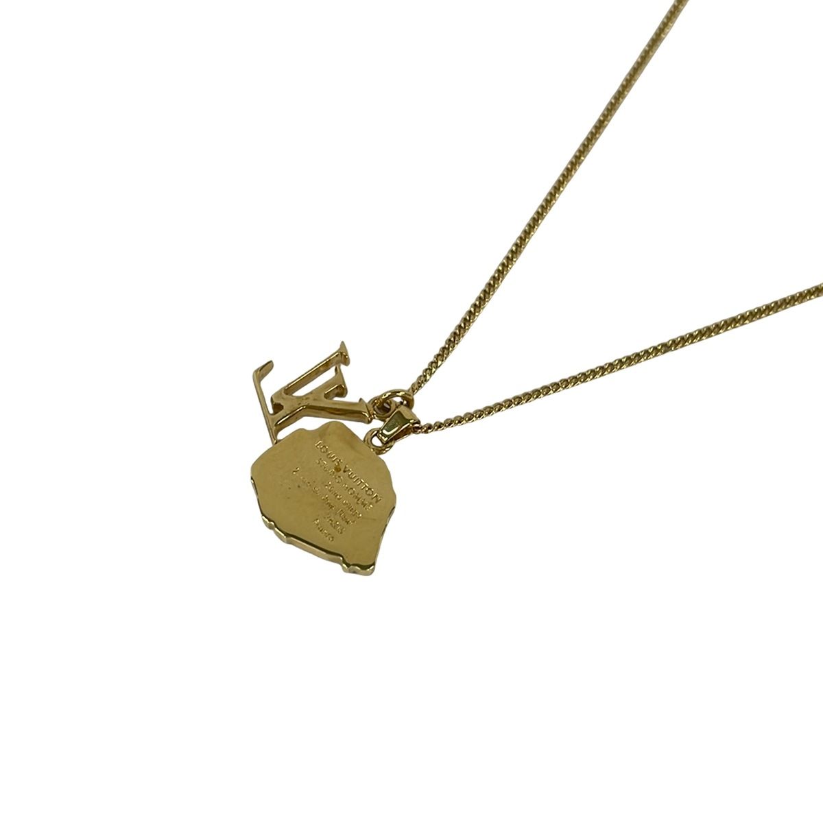 Louis Vuitton Necklace Collier Map LV Initial City Gold — view 3