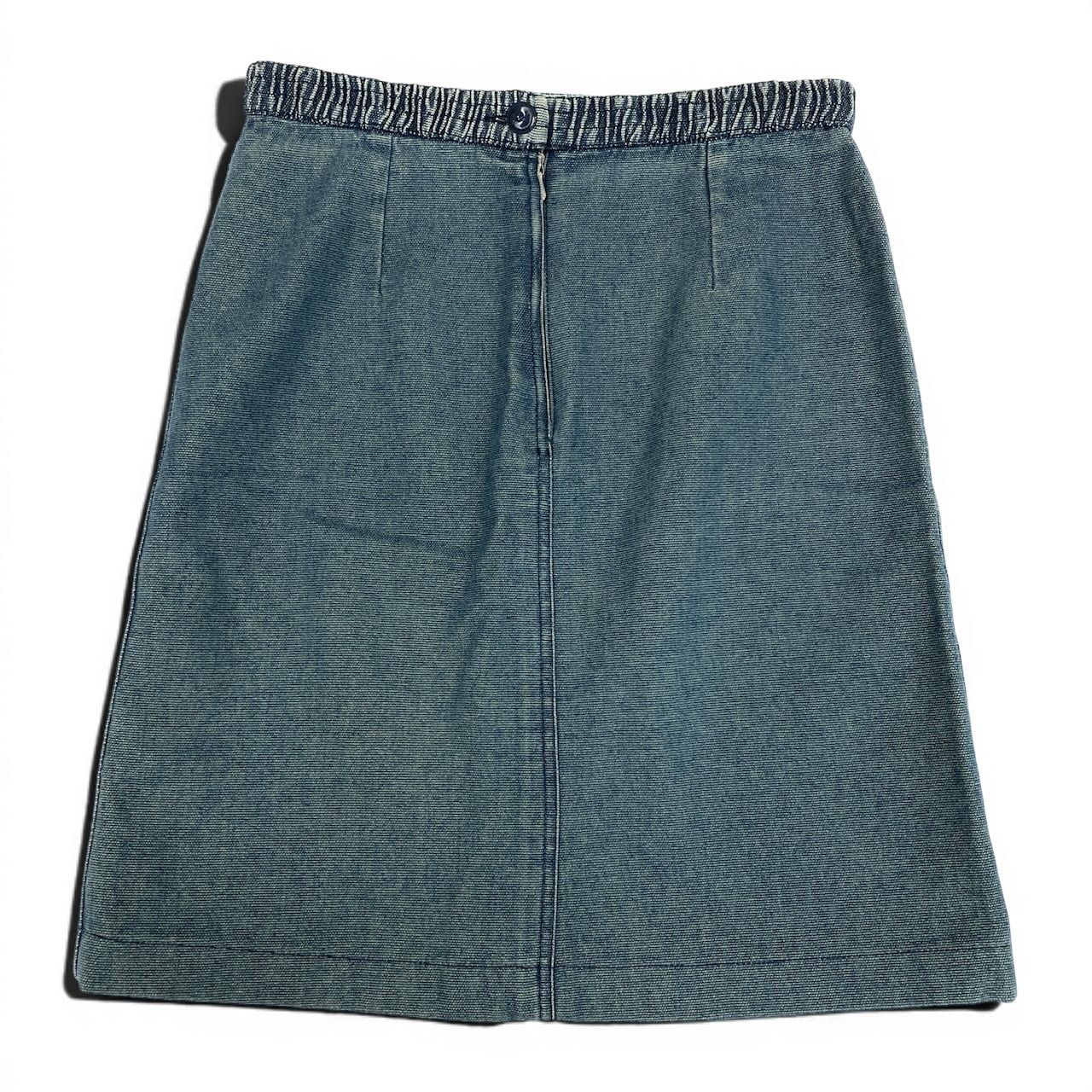 Chanel E1 Denim Skirt 38 Indigo Cotton 100% — view 3